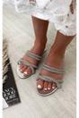 Silver iKrush Silver Azaria Slip On Sandals, Image 2 of 4