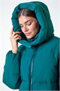 Teal Oversized Padded Coat, Image 5 of 7