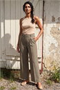 Brown Tweed Wide Leg Trouser, Image 1 of 5