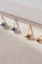 Gold Sterling Silver Evil Eye Sparkly Studs, Image 1 of 2