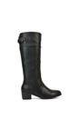Black 'Caiden' Knee High Boots Low Heel Western Style, Image 1 of 7