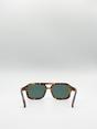 Brown 70's Navigator Sunglasses In Tortoiseshell, Image 5 of 5