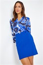 Royal Blue Straight Stretch Skirt, Image 4 of 6