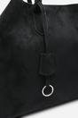 Black Where's That From Black 'Drift' Suede Slouchy Shoulder Tote Bag, Image 5 of 7
