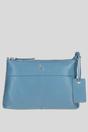 Blue 'Dublin' Elegant Real Leather Crossbody Bag, Image 1 of 5