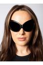 Black Ultra Curved Wrap Around Sunglasses in Black, Image 6 of 6