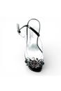 Black Women’s Crystal Heel Sandals - Mira 01, Image 7 of 7