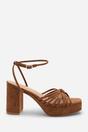Brown 'Delphine' Wide Fit Platform Heels, Image 2 of 6