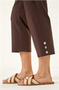 Chocolate Petite Bengaline Cropped Trouser, Image 5 of 5