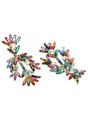 Multi Diva Collection Fancy Floral Plume Earrings, Image 3 of 5
