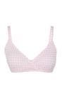 Pink WOVCOR Pink Textured Gingham Triangle Bikini Top, Image 2 of 4