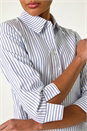 Light Blue  Pinstripe Shirt Dress, Image 5 of 5