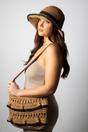Natural Straw Shoulder Bag with Frill Detail, Image 4 of 4