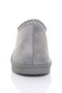 Grey Faux Fur Lined Comfy Aztec Embroidered Ultra Mini Booties Slippers, Image 6 of 6