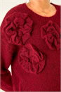 Red Chunky Floral Knit Jumper, Image 5 of 5
