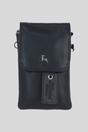 Black 'York' Real Leather Smartphone Crossbody Bag, Image 1 of 5