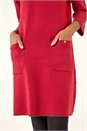 Red Patch Pocket Knit Dress, Image 5 of 5