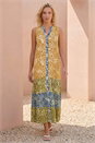 Amber Patchwork Print Tiered Maxi Dress, Image 2 of 4