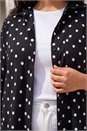 Black Curve Spot Print Button Shirt, Image 4 of 4