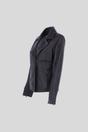 Dark Brown Real Leather Biker Jacket with Hidden Zips, Image 3 of 5
