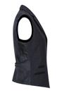 Black Infinity Leather Black Check Tweed Waistcoat Wool Blend Vest, Image 3 of 4