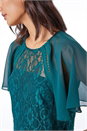 Green Lace Chiffon Sleeve Shell Top, Image 1 of 5