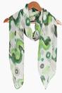 Green Sarta Green Abstract Ikat Lightweight Scarf, Image 3 of 3