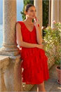 ORANGE Petite Ruffle Tiered Shift Dress, Image 1 of 4