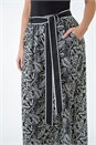 Black Floral Border Print Wide Leg Trouser, Image 5 of 5