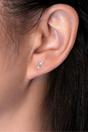 Silver Sterling Silver Lightning Bolt Stud Earrings, Image 2 of 3