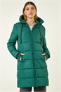 Forest  Longline Padded Hooded Coat, Image 4 of 5