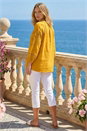 Ochre Embroidered Sleeve Cotton Blouse, Image 3 of 4