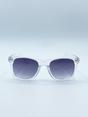 Grey Clear Wayfarer Sunglasses with Graded Grey Lenses, Image 1 of 4