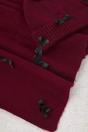Burgundy WOVCOR Burgundy Ribbon Bow Detail Knit Scarf and Beanie Set, Image 3 of 4
