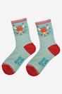 Green Highland Cow Christmas Wreath Bamboo Socks, Image 2 of 5