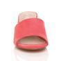 Coral AJVANI Coral Mid Block Heel Peep Toe Mules Sandals, Image 6 of 6