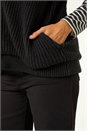 Black Reversible Hooded Knit Gilet, Image 7 of 8