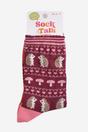 Pink Hedgehog Fair Isle Bamboo Socks, Image 5 of 5