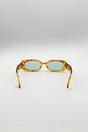 Orange Rectangular Sunglasses in Orange Tortoiseshell, Image 4 of 4