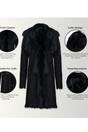 Black Toscana Sheep Suede Leather Trench Coat, Image 3 of 8