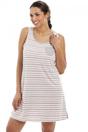 Grey Camille Lingerie Grey Lightweight Striped Sleeveless Nightie, Image 5 of 5