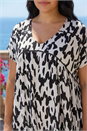 Black Curve Ladder Printed Top, Image 4 of 4
