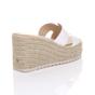White AJVANI White High Wedge Platform Mule Sandals Espadrilles, Image 4 of 4