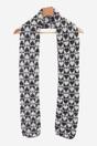 Black Heart Checkerboard Heavyweight Winter Scarf, Image 3 of 4