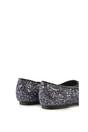 Black 'Rosalie' Statement Pointed Toe Flat Bridal Ballerina Pump Shoes, Image 5 of 5