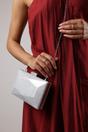 Silver Oceane Embellished Evening Clutch, Image 7 of 7