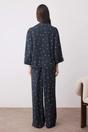 Navy WOVCOR Navy 2-Piece Printed Woven Pajama Set, Image 3 of 3