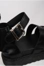 Black Nina Womens Multi Strap Platform Sandals, Image 4 of 5