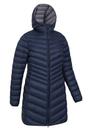 Navy Florence Long Padded Jacket, Image 3 of 8
