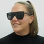 Black Saint Laurent Black Square Black Grey Smoke Sunglasses, Image 5 of 6